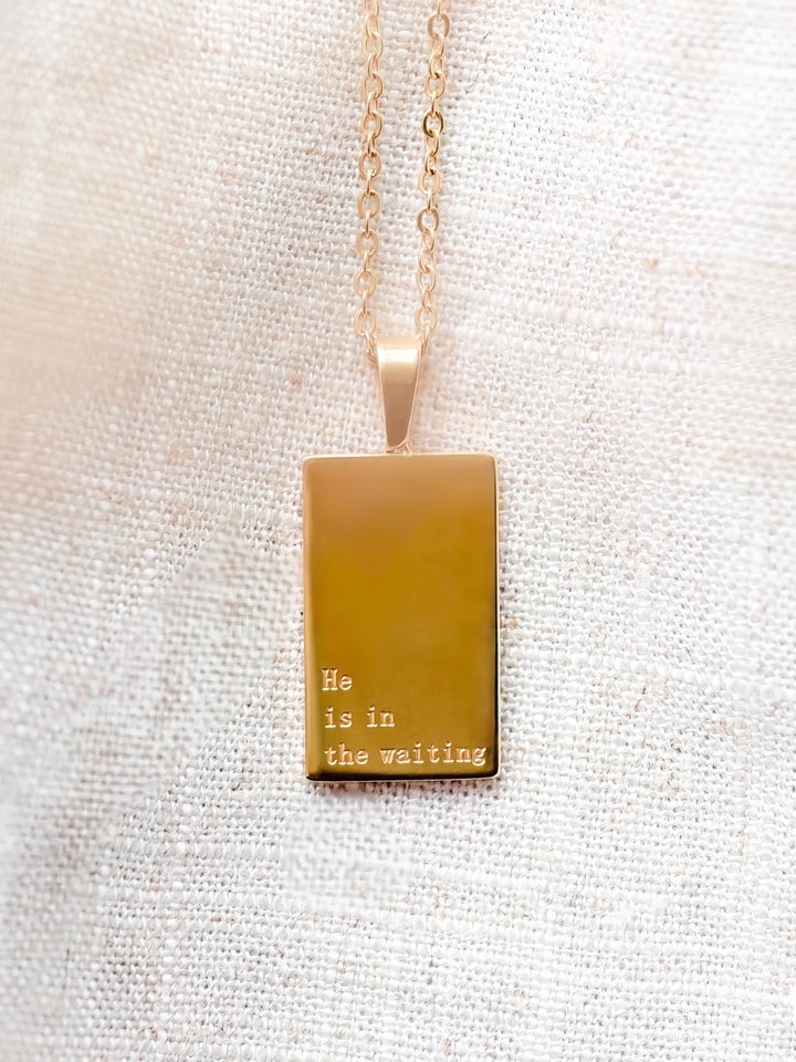Jenessa Wait "He is in the Waiting" Necklace