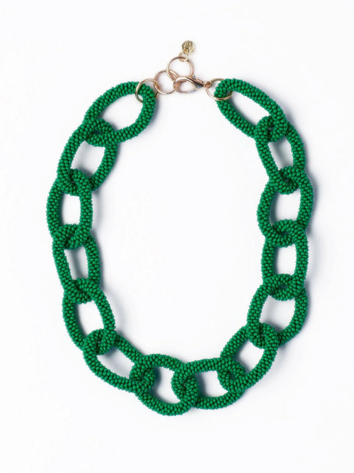 Jenna Chain Link Beaded Necklace