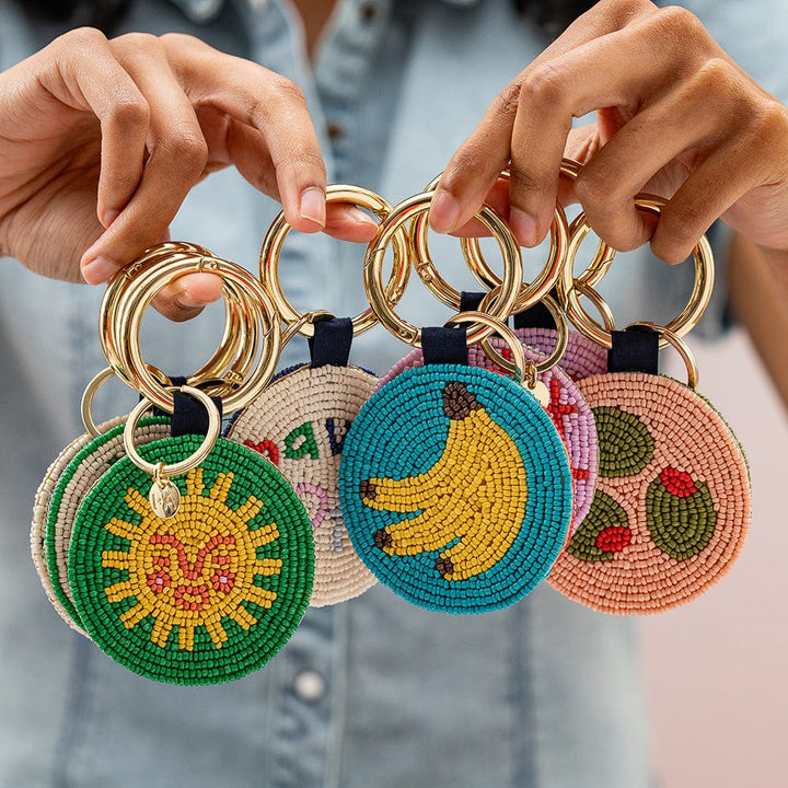 Kelsey Seed Beaded Key Ring