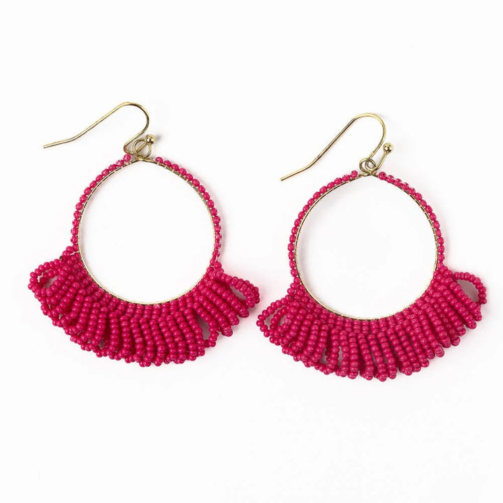 Kendra Fringe Hoop Seed Earring