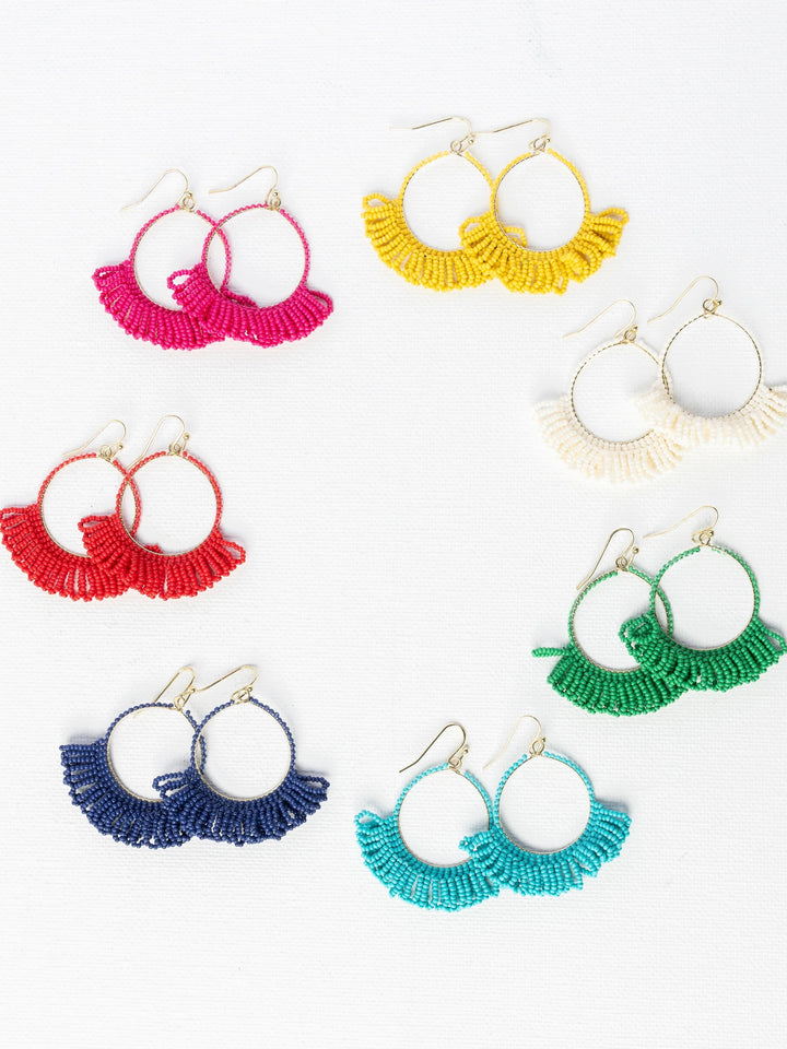 Kendra Fringe Hoop Seed Earring