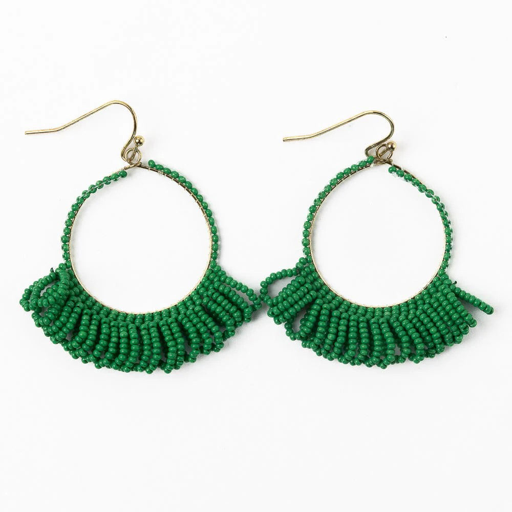 Kendra Fringe Hoop Seed Earring