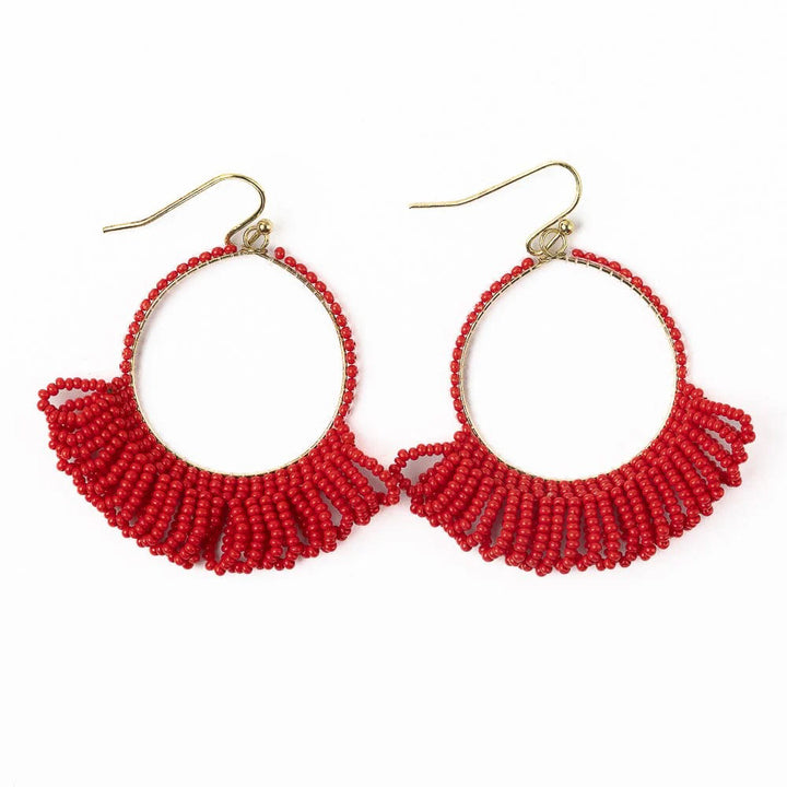 Kendra Fringe Hoop Seed Earring