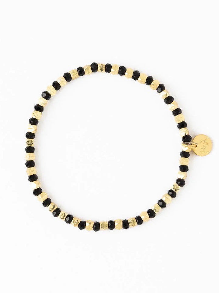 Louise Crystal Gold Stretch Bracelet