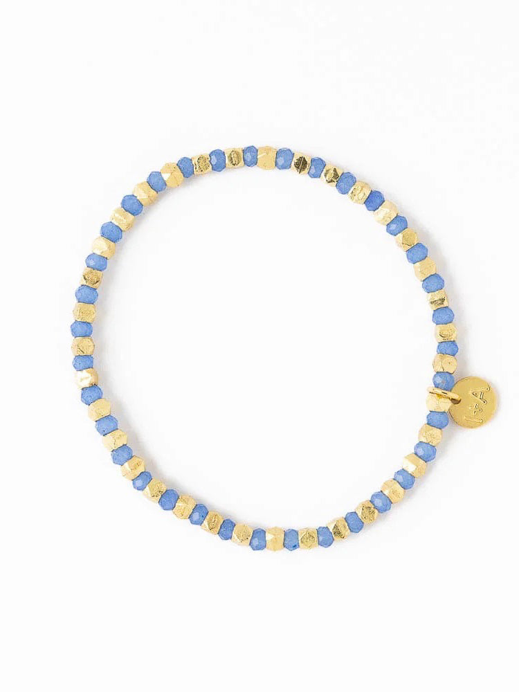 Louise Crystal Gold Stretch Bracelet