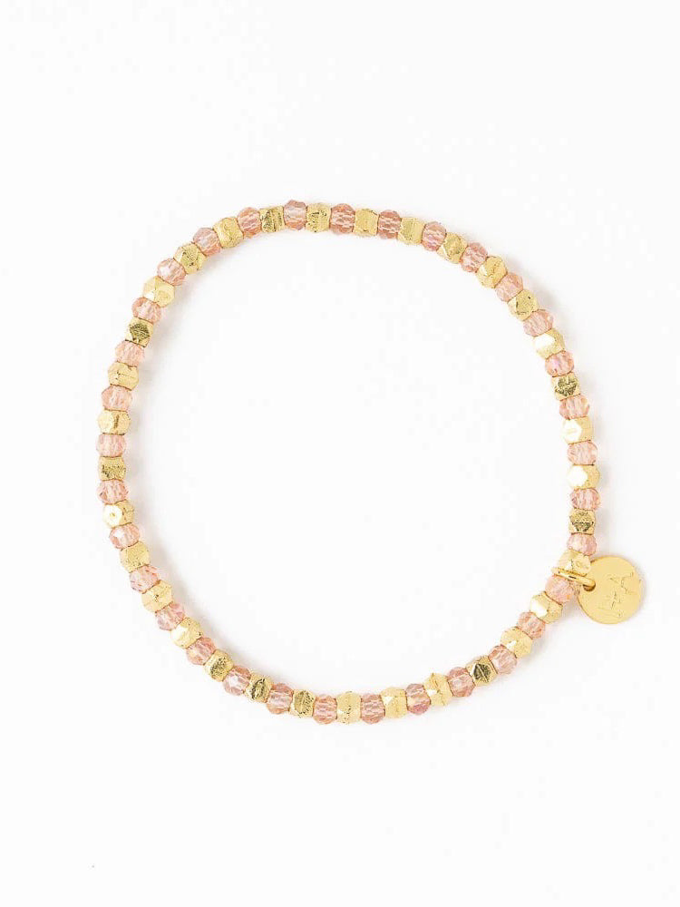 Louise Crystal Gold Stretch Bracelet
