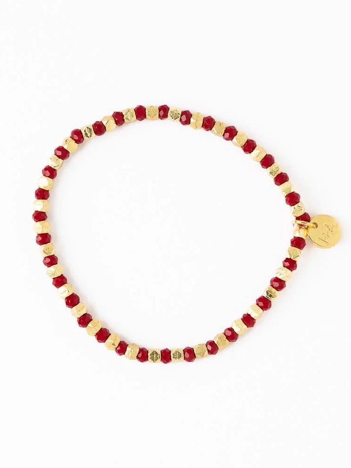 Louise Crystal Gold Stretch Bracelet