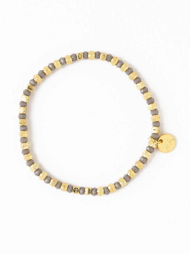 Louise Crystal Gold Stretch Bracelet