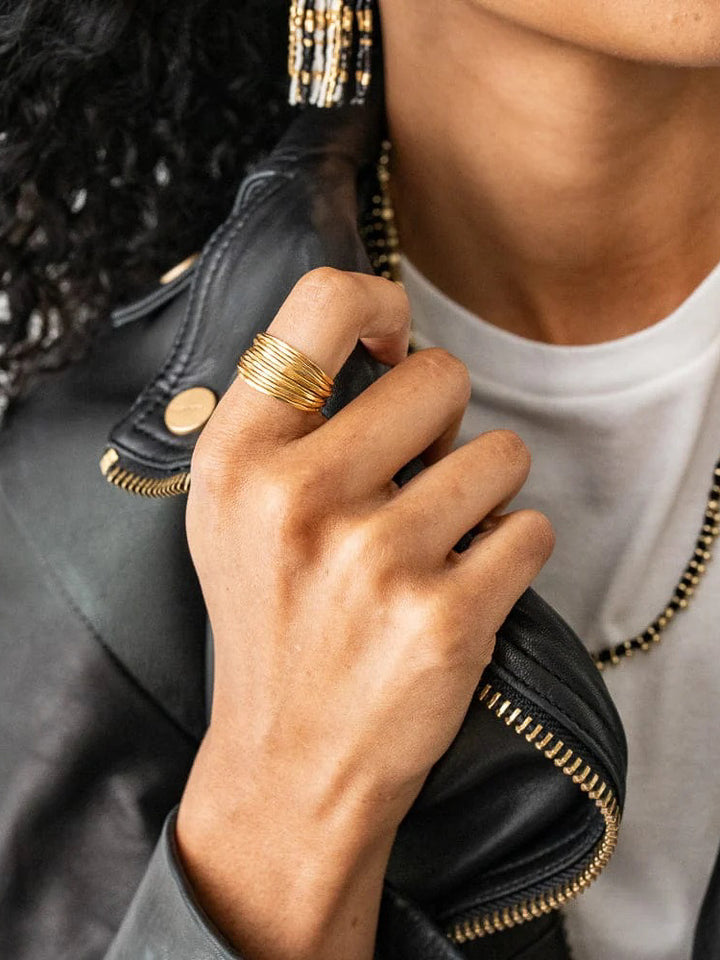 Morgan Multi Layer Organic Textured Ring