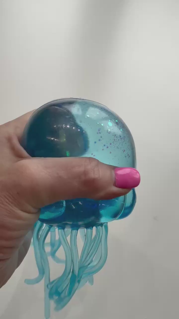 Oversized Glitter Jellyfish Squishy