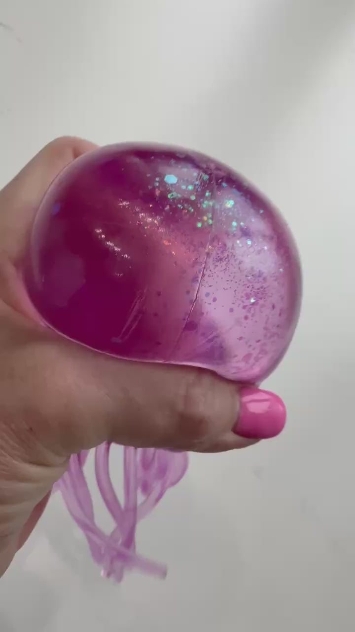 Oversized Glitter Jellyfish Squishy