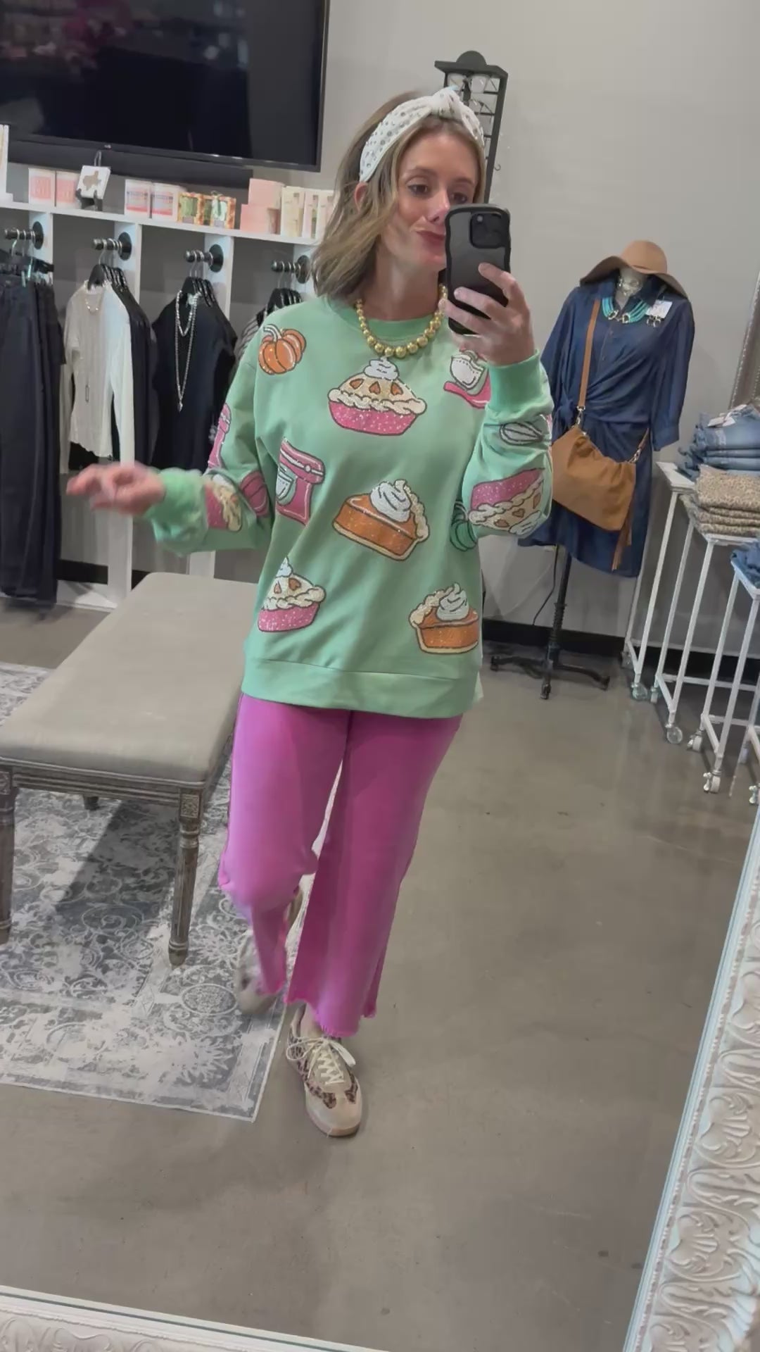 Slice of Thanksgiving Sequin Pullover