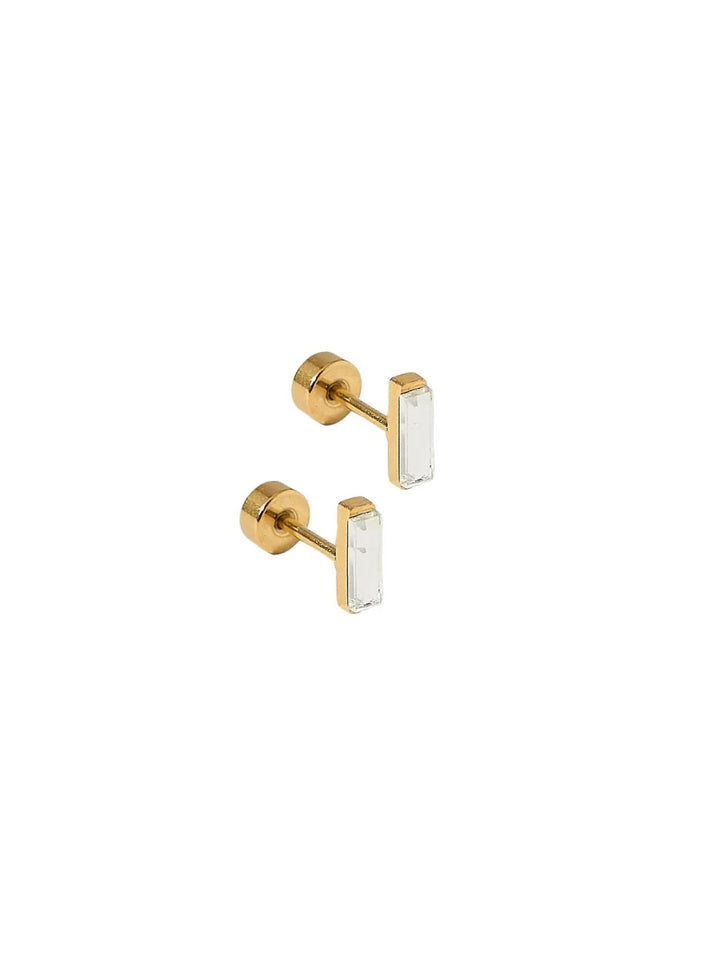 Amber Screwback Stud Earring