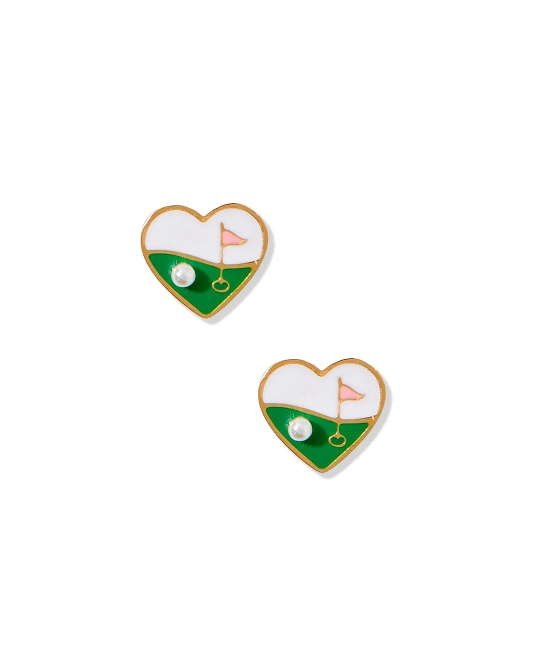 Golf Screwback Stud Earring