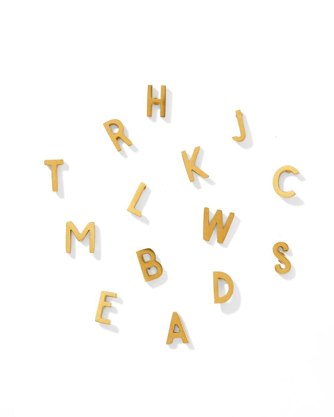 Screwback Stud Initial Earrings Gold