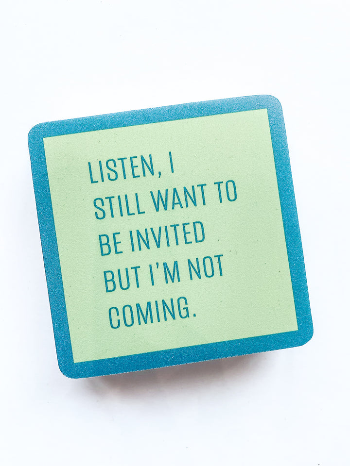 Drinks on Me Coaster
