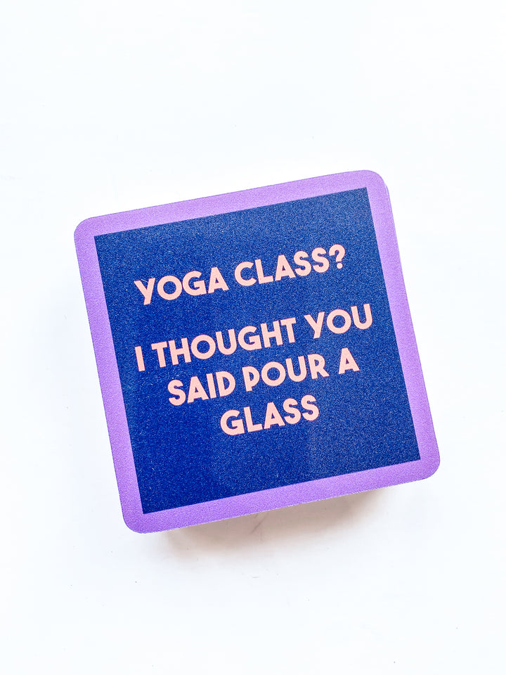 Drinks on Me Coaster