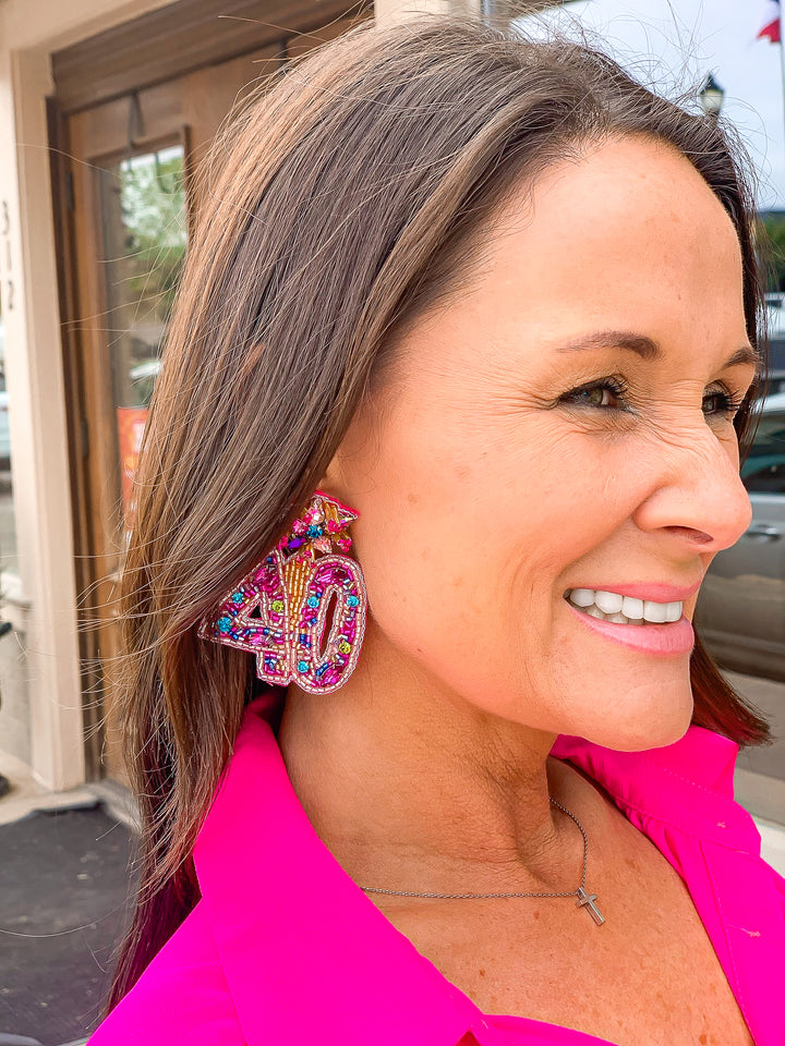 Fully Beaded Birthday Earring